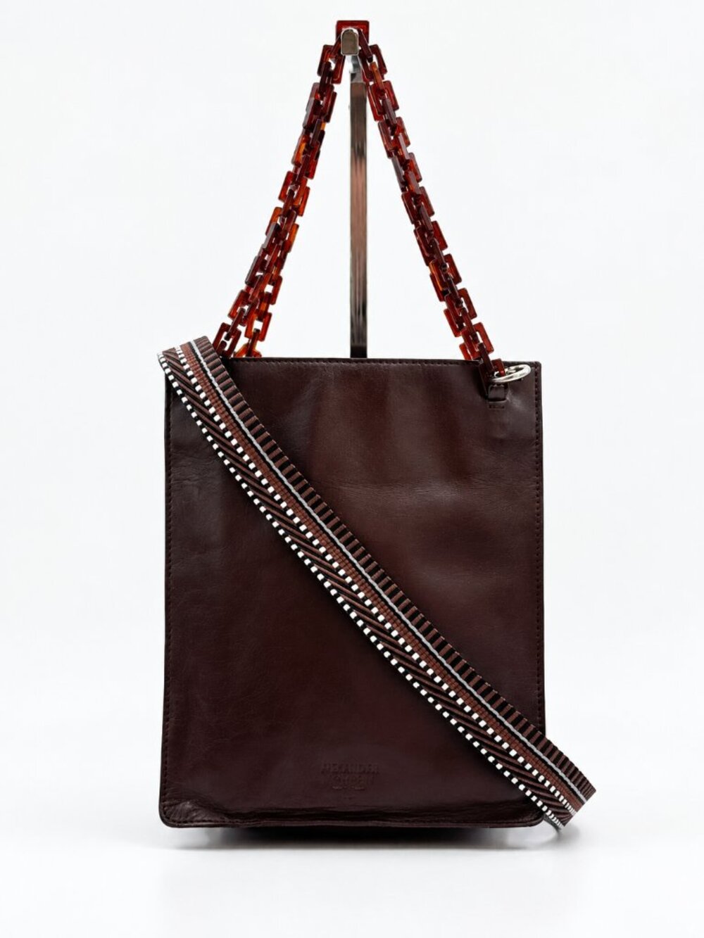 Prada Vintage Brown Leather Mini Tote Shoulder Crossbody Bag